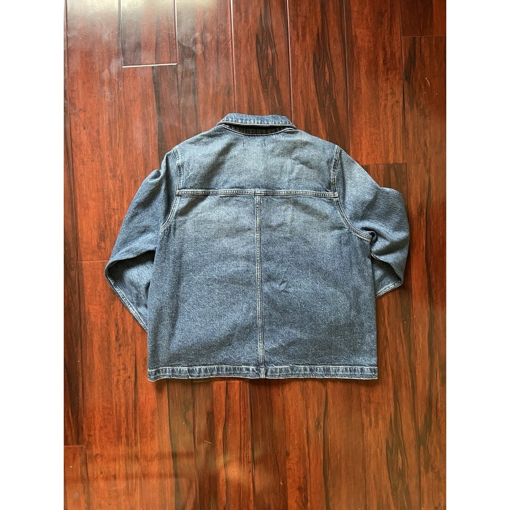 Madewell Chore Coat Blue Dark Wash Denim Vintage Inspired Fair Trade Women's XL - Picture 8 of 11